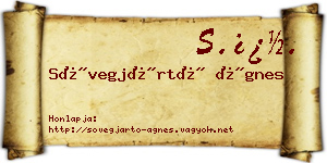 Sövegjártó Ágnes névjegykártya
