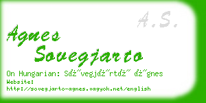 agnes sovegjarto business card
